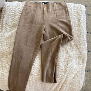 ZARA NWT Faux Suede Mid-Rise Leggings
